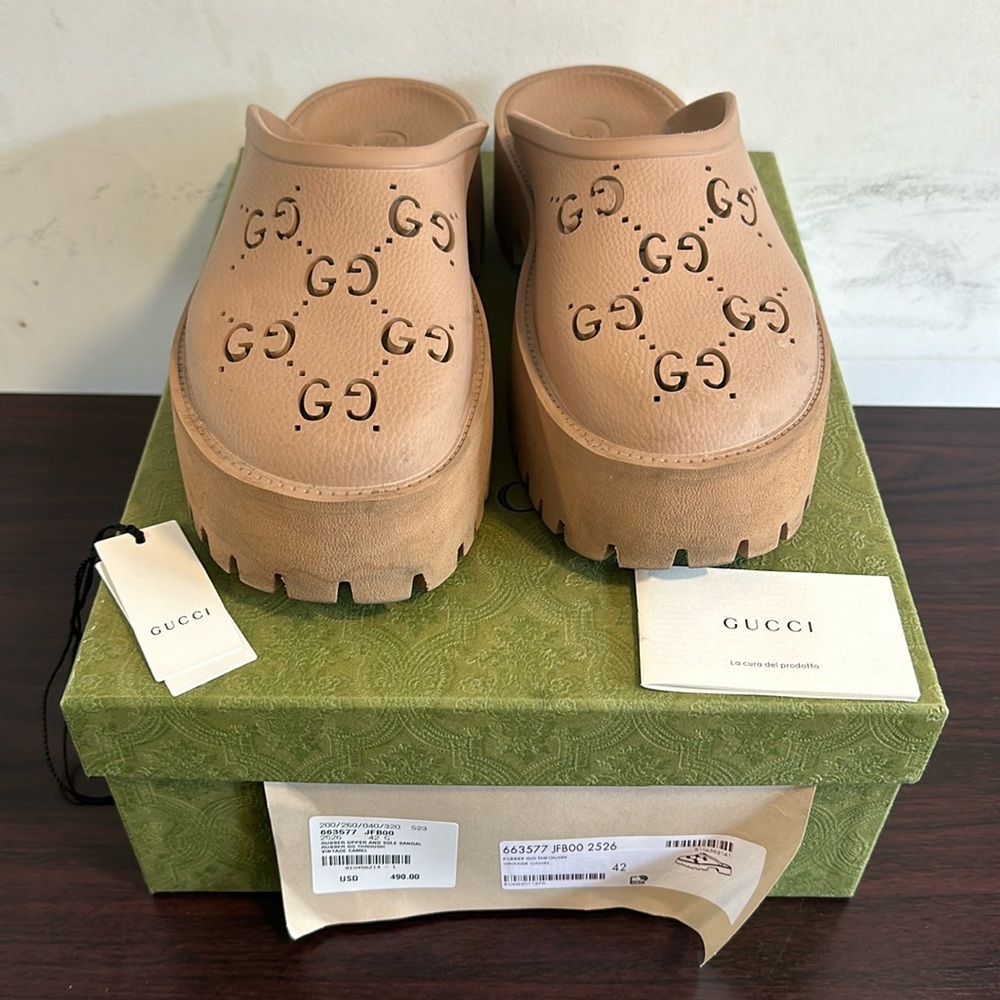 Gucci Rubber Platform Sandals